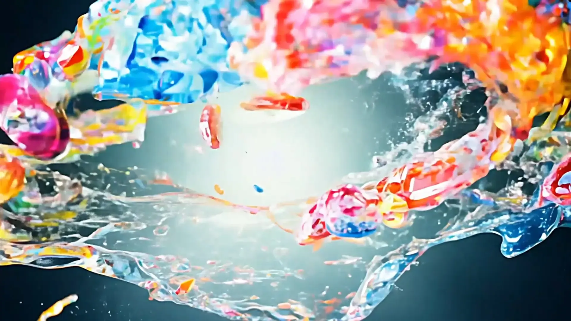 Colorful Fluid Splash Overlay for Creative Festival Videos